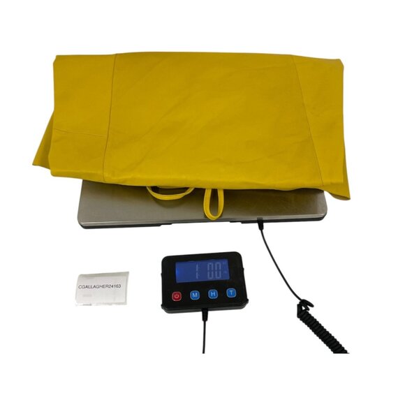 Zara Studio Womens Leather Skirt Size L Yellow Lined Wrap A-Line 1966/304 NWOT - Picture 10 of 10